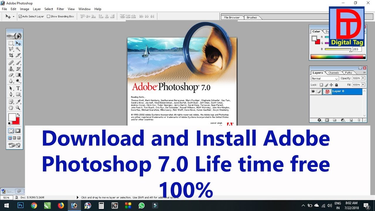 adobe photoshop free download 7.0 free software